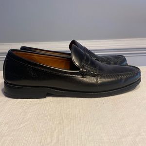 Bostonian Black Polish Leather Penny Loafers 10.5 E/C